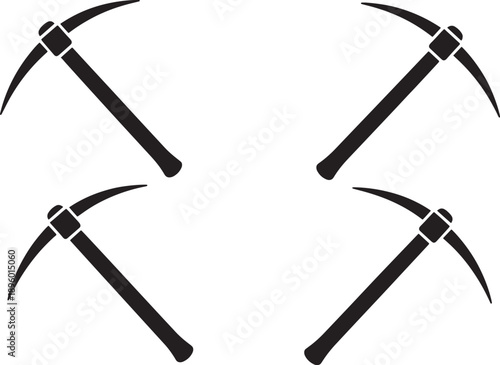 pickaxes icon arranged icon bundle set