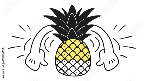pineapple vector illustration