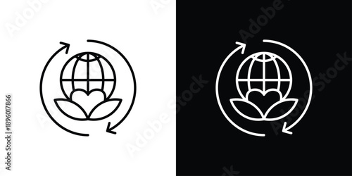 renewal Icon Sheet Black And White