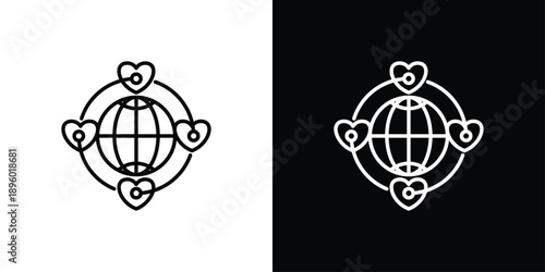 healthy connections Icon Sheet Black And White