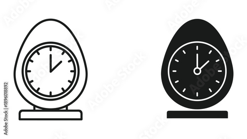 Egg shaped clocks with different designs and styles