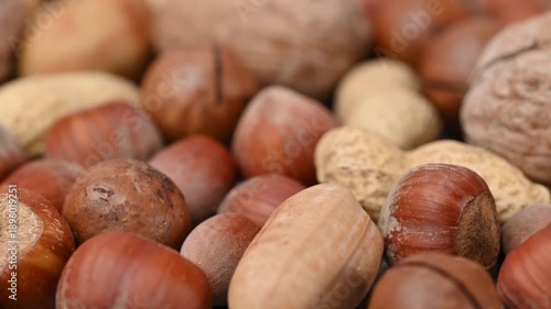 video of mixed nuts in their shells