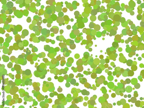 abstract circles art yellowgreen on white
