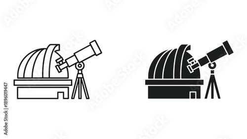 Telescope in observatory dome
