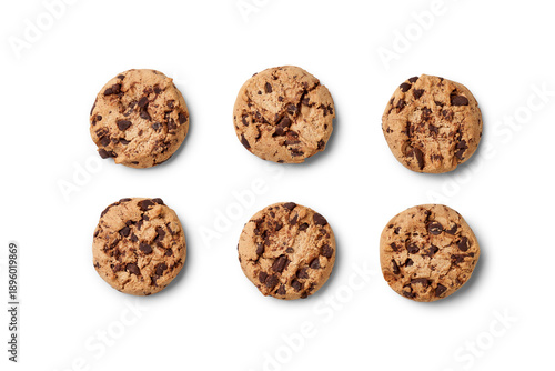 Homemade chocolate chip cookies baking fresh dessert snack