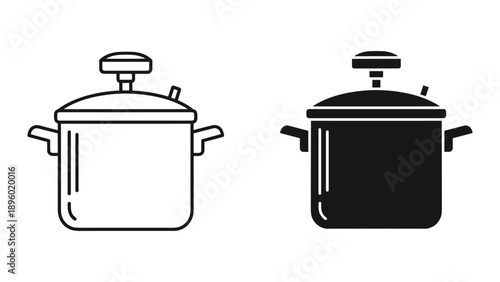 Pressure cooker illustration set