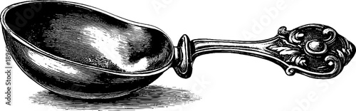 Vintage apothecary utensil with ornate design for botanical use and retro decor