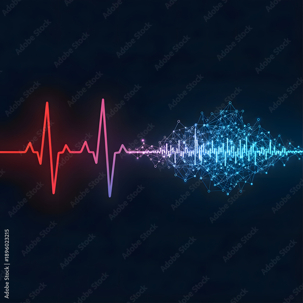 Obraz premium heart beat cardiogram