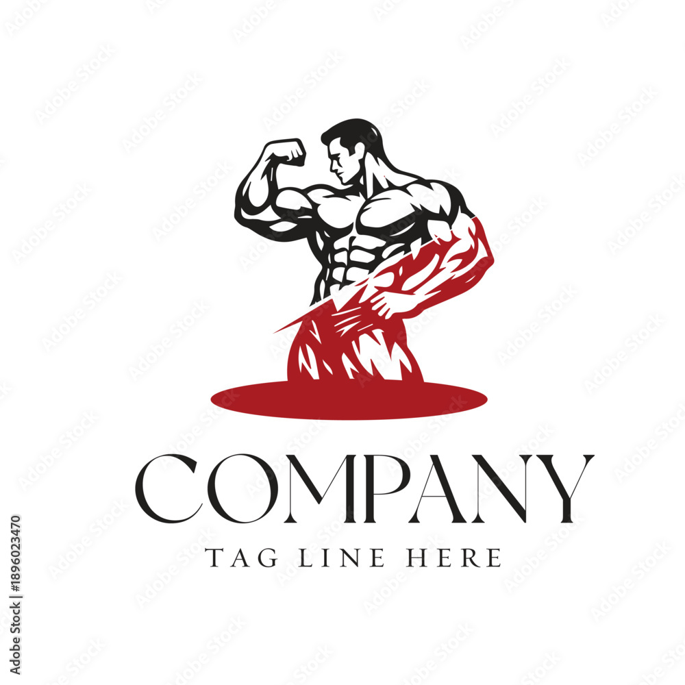 Fototapeta premium Power Fitness Gym Logo Template
