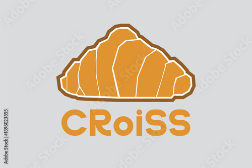 Croissant logo for pastry and coffee
