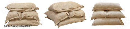 Photos Stacked burlap sacks or coffee bean burlap sack