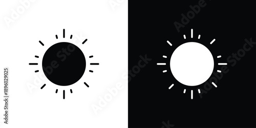 Sun Icon Sheet Black And White