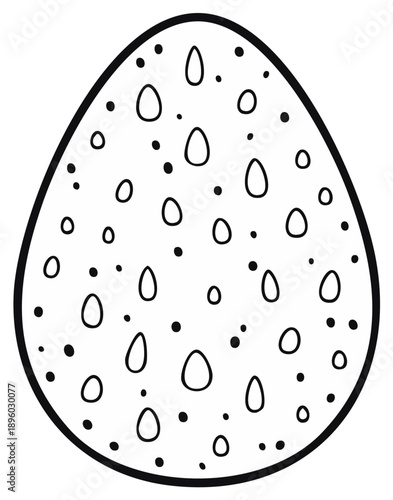 Intricate Easter Egg Design Hand-Drawn Style Awaiting Coloring Artistic Egg Shapes and Patterns Holiday Season Decoration