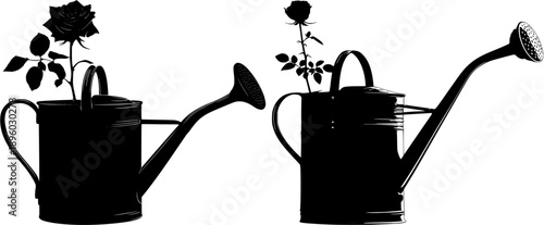 Rose in a Vintage Metal Watering Can