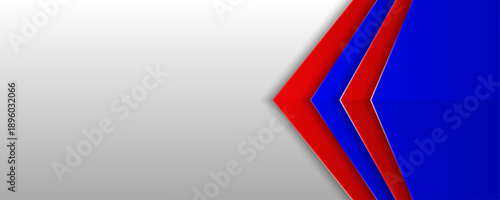 White and red diagonal arrow paper cut