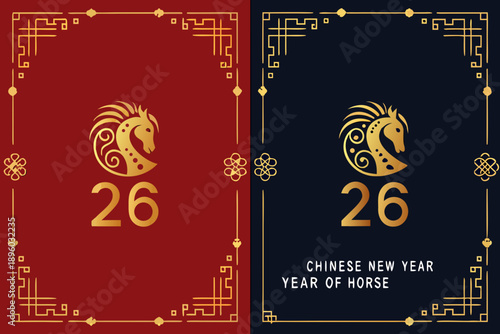A split screen featuring a golden horse and the number 26