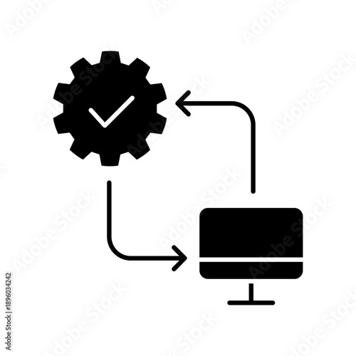 Maintenance vector icon. Technical support Illustration sign. Installing updates symbol. Bow logo.