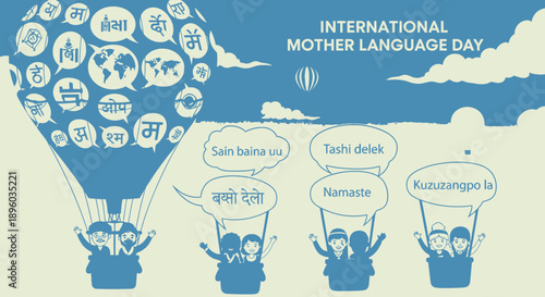 International Mother Language Day celebration concept.
