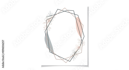 An abstract illustration of geometric shapes on a white background