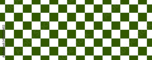 Green and white checkered pattern background with classic square grid design