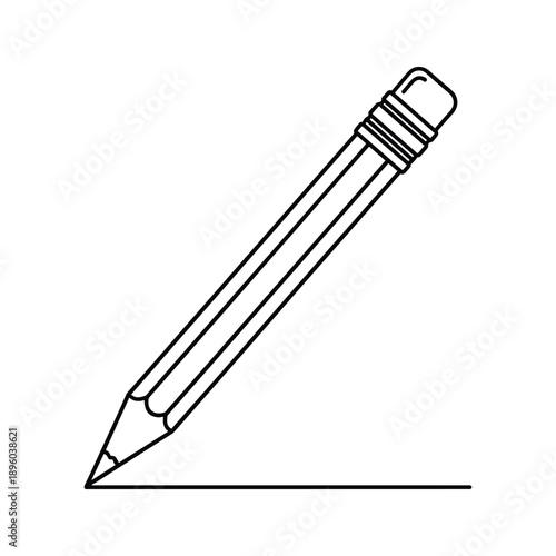 Pencil drawing line vector illustration