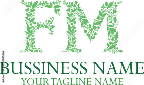 FM F fm initial logo | initial based abstract modern minimal creative logo, vector template image. luxury logotype logo, real estate homie logo. typography logo. initials logo