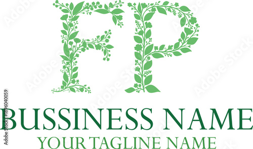 FP F fp initial logo | initial based abstract modern minimal creative logo, vector template image. luxury logotype logo, real estate homie logo. typography logo. initials logo