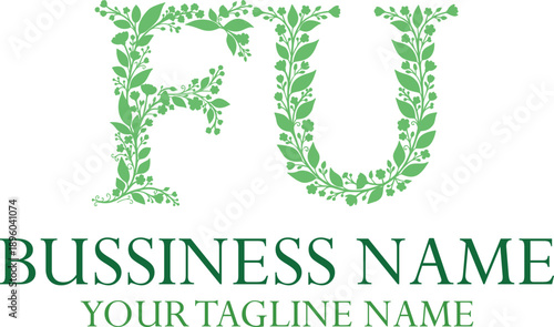 FU F fu initial logo | initial based abstract modern minimal creative logo, vector template image. luxury logotype logo, real estate homie logo. typography logo. initials logo