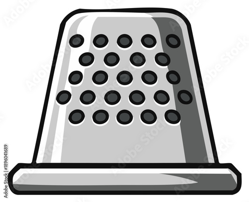 Metal thimble with textured surface for sewing and crafting protection