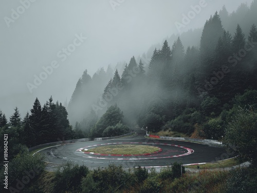 road in fog