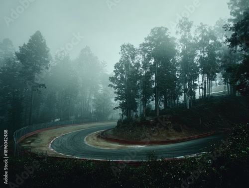 road in fog