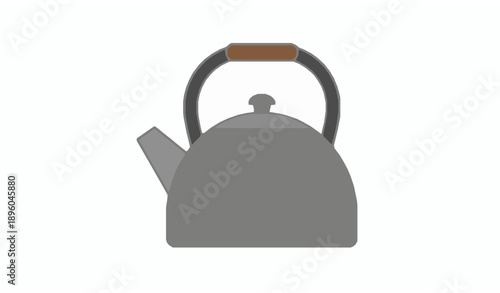 Traditional Tea Kettle Minimal Flat Icon Vector
