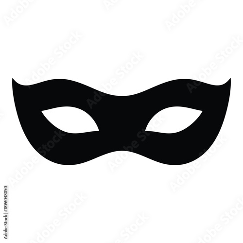 Black masquerade mask with eye holes for party and costume
