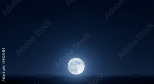 full moon over blue sky