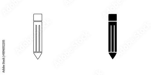 Minimalist Pencil Vector Icon - Creative Writing, Drawing Tool, and Primary Education Symbol