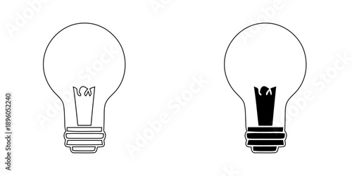 Creative Idea Light Bulb Icon - Innovation, Brainstorming, and Energy Solution Concept Symbol