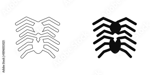 Minimalist Geometric Icon Collection featuring Technical Gears, Financial Symbols, Conceptual Hand Branding, Heart Elements, and Abstract Spider Graphics for Modern Business Design