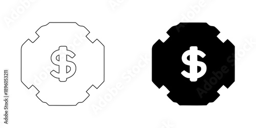 Abstract Geometric Tech Logo Collection, Minimalist Currency and Engineering Icons for Fintech, Industry, and Digital Branding