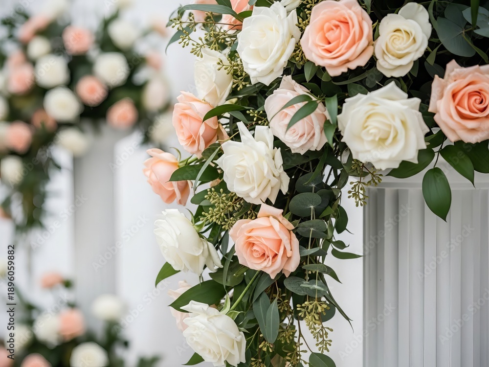 Obraz premium Elegant wedding floral arrangement