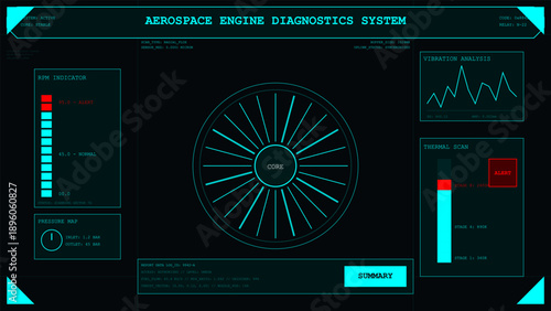 Advanced graphical user interface for jet engine diagnostics and critical system monitoring