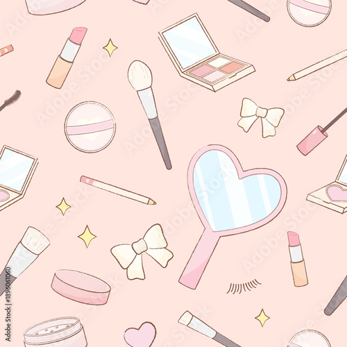 cosmetic tool seamless pattern