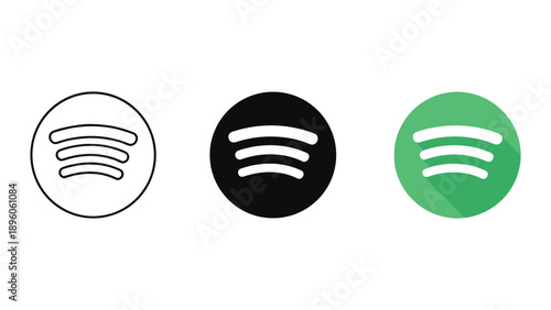 Spotify logo variations in different colors