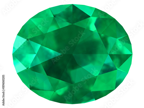 Radiant Emerald Gemstone - High-Resolution Stock Image, A stunning high-resolution emerald gemstone with intricate facets. Perfect for jewelry, luxury, or design projects.
