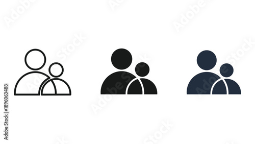 Simple icon set for family and people