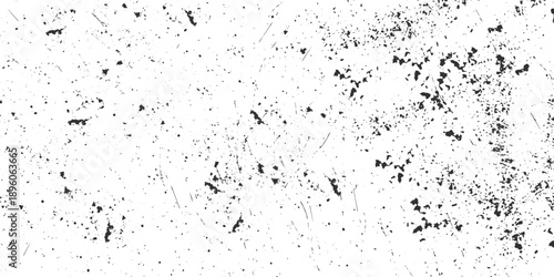 White Paper Grain Dot Noise Texture Vector with Distress Effect.Abstract dusty film grain speckled grunge overlay background for vintage and modern design projects.
