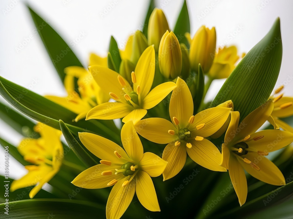 Obraz premium Bright yellow flowers in full bloom