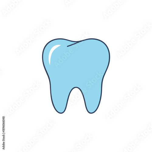 Blue Molar Tooth Illustration