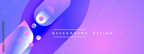 Abstract fluid shapes, vibrant purple hues, gradient background. Modern design element for digital projects, presentations.