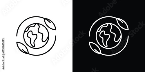 Renewable Icon Sheet Black And White