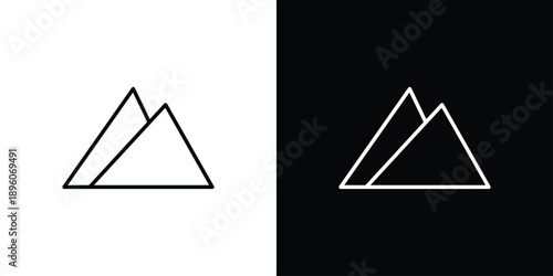 Mountain Icon Sheet Black And White